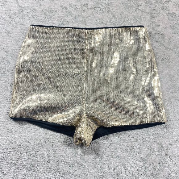 Forever 21 Shorts Medium Women's Sequins Beige Short - Picture 1 of 8